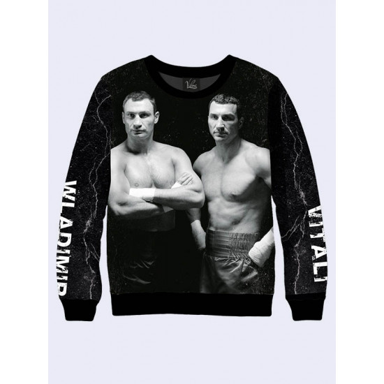 Mens 3D-print sweatshirt - Klitschko brothers. Made in Ukraine.