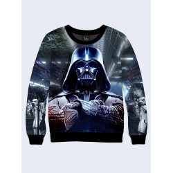 Mens 3D-print sweatshirt - Darth Vader. Long sleeve. Made in Ukraine.