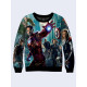 Mens 3D-print sweatshirt - Comics Avengers. Long sleeve. Made in Ukraine.