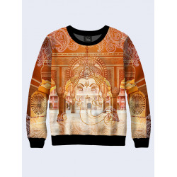 Mens 3D-print sweatshirt - Culture of India. Long sleeve. Made in Ukraine.