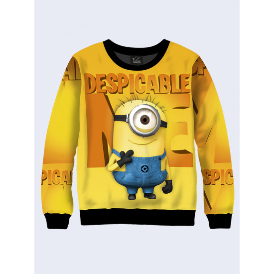 Mens 3D-print sweatshirt - Minion Boy, Despicable. Long sleeve. Made in Ukraine.