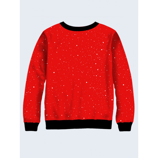 Mens 3D-print sweatshirt - Santa Clause. Long sleeve. Made in Ukraine.