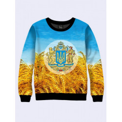 Mens 3D-print sweatshirt - Symbols of Ukraine. Made in Ukraine.