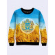 Mens 3D-print sweatshirt - Symbols of Ukraine. Made in Ukraine.