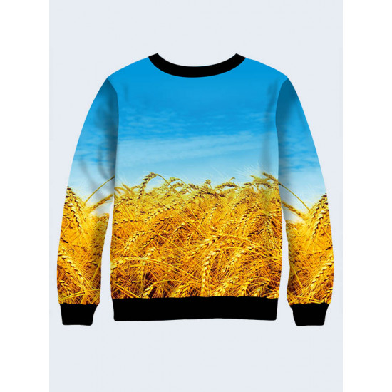 Mens 3D-print sweatshirt - Symbols of Ukraine. Made in Ukraine.