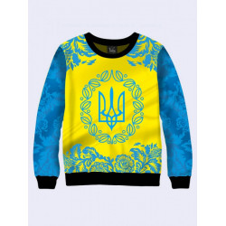 Mens 3D-print sweatshirt - Emblem of Ukraine. Made in Ukraine.