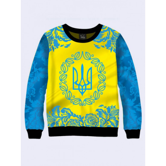 Mens 3D-print sweatshirt - Emblem of Ukraine. Made in Ukraine.