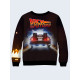 Mens 3D-print sweatshirt - Back to the Future, Marty and Doc. Long sleeve. Made in Ukraine.