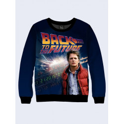 Mens 3D-print sweatshirt - Back to the Future, Marty. Long sleeve. Made in Ukraine.