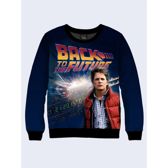 Mens 3D-print sweatshirt - Back to the Future, Marty. Long sleeve. Made in Ukraine.