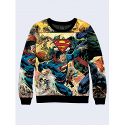 Mens 3D-print sweatshirt - DC Comics Superman. Long sleeve. Made in Ukraine.