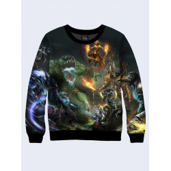 Mens 3D-print sweatshirt - Dota, characters. Long sleeve. Made in Ukraine.