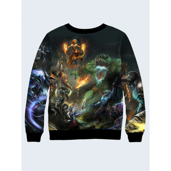 Mens 3D-print sweatshirt - Dota, characters. Long sleeve. Made in Ukraine.