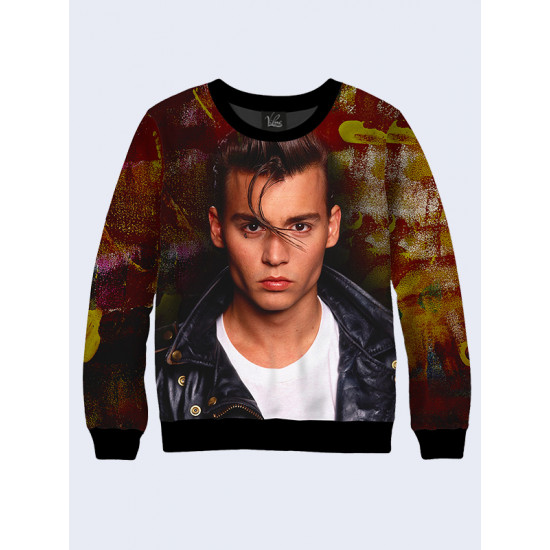 Mens 3D-print sweatshirt - Wade Walker, Film Cry-Baby. Long sleeve. Made in Ukraine.