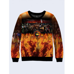 Mens 3D-print sweatshirt - Game Mortal Kombat. Long sleeve. Made in Ukraine.