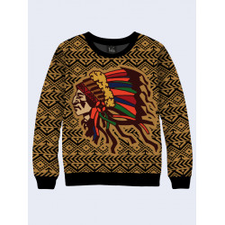 Mens 3D-print sweatshirt - Injun Art. Long sleeve. Made in Ukraine.