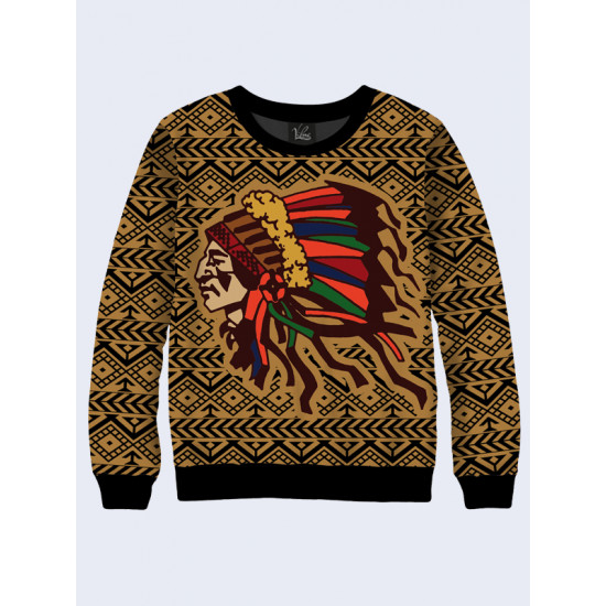 Mens 3D-print sweatshirt - Injun Art. Long sleeve. Made in Ukraine.