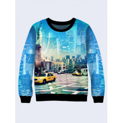 Mens 3D-print sweatshirt - New York City. Made in Ukraine.