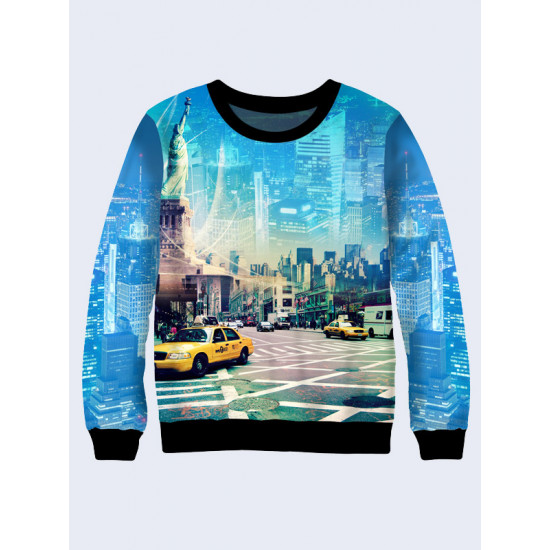 Mens 3D-print sweatshirt - New York City. Made in Ukraine.