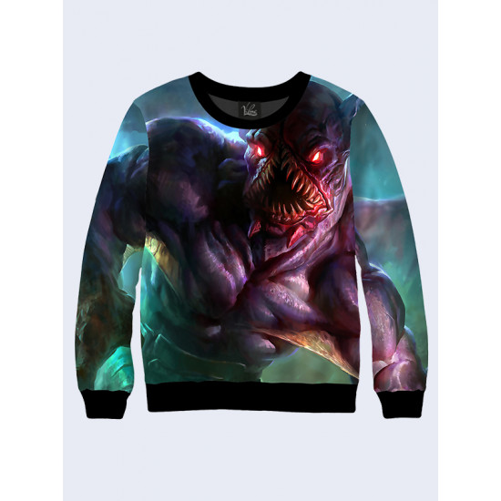 Mens 3D-print sweatshirt - Night Stalker. Long sleeve. Made in Ukraine.