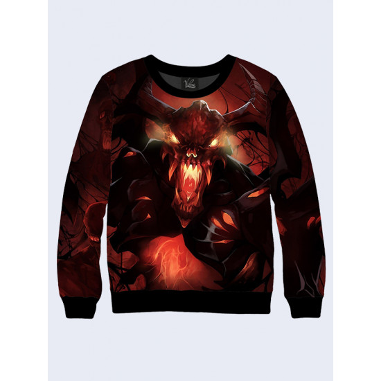 Mens 3D-print sweatshirt - Shadow Fiend, Dota 2. Long sleeve. Made in Ukraine.