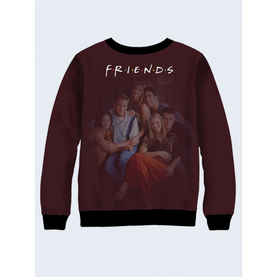 Mens 3D-print sweatshirt - Sitcom Friends. Long sleeve. Made in Ukraine.