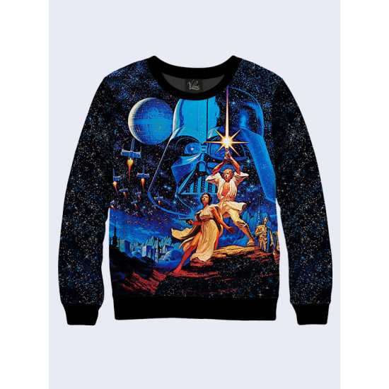 Mens 3D-print sweatshirt - Star Wars art. Long sleeve. Made in Ukraine.