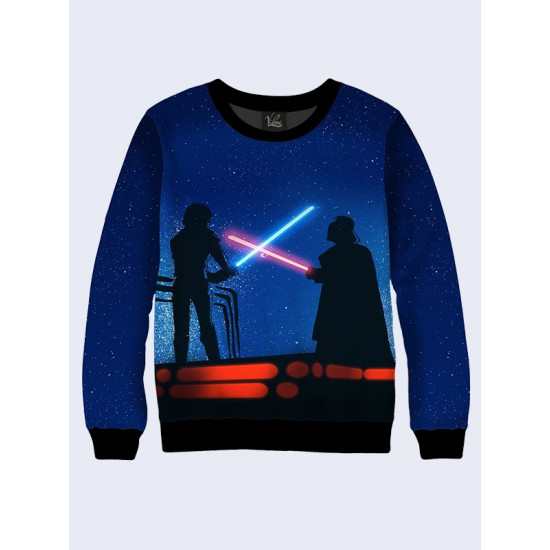 Mens 3D-print sweatshirt - Star Wars, battle. Long sleeve. Made in Ukraine.