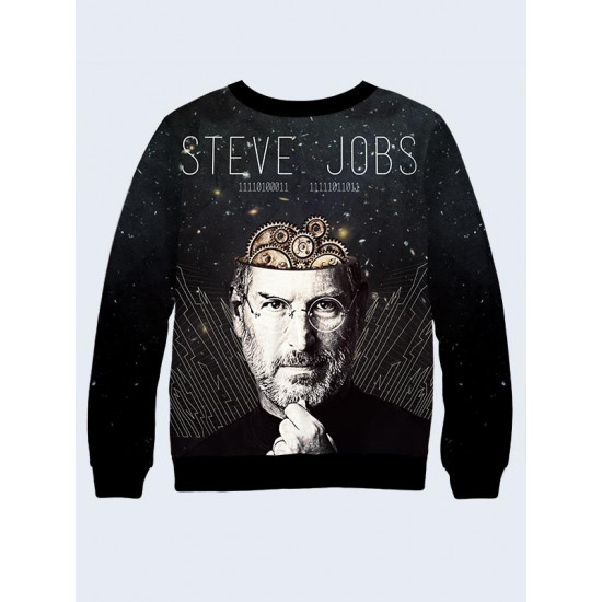 Mens 3D-print sweatshirt - Steve Jobs. Made in Ukraine.