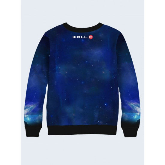 Mens 3D-print sweatshirt - Wall-e and Eve. Long sleeve. Made in Ukraine.