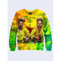 Mens 3D-print sweatshirt - Walter and Jesse. Long sleeve. Made in Ukraine.