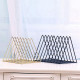 Nordic triangle simple wrought iron desktop storage rack shelf file magazine Bookend office rack Stationery Organizer Holder