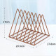 Nordic triangle simple wrought iron desktop storage rack shelf file magazine Bookend office rack Stationery Organizer Holder