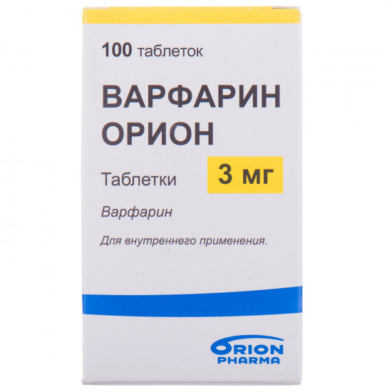 Orion warfarin of the tab. of 3 mg No. 100