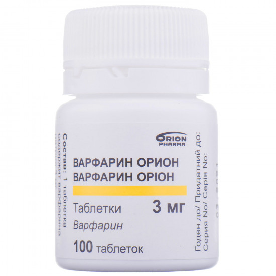 Orion warfarin of the tab. of 3 mg No. 100