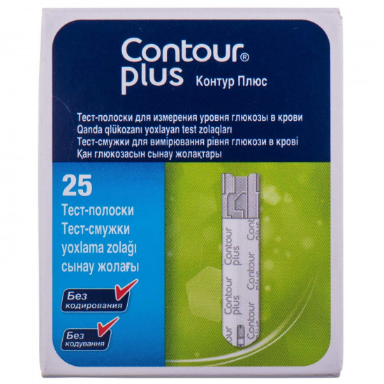 Тест-полоски CONTOUR PLUS (Контур плюс) 25 шт