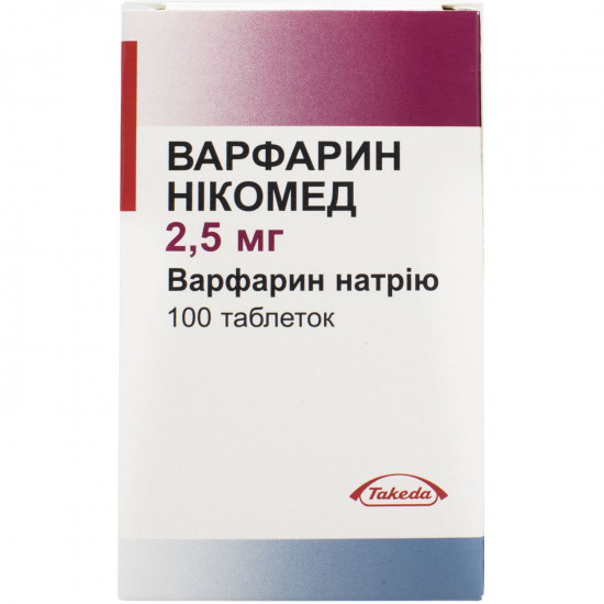 Nikomed warfarin of the tab. of 2.5 mg No. 100