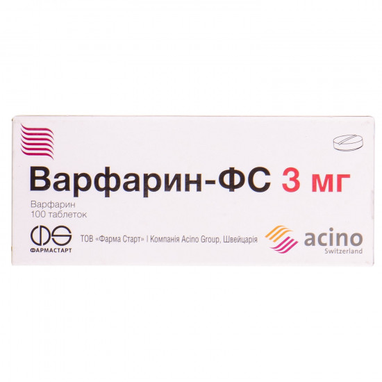 Varfarin-FS tab. of 3 mg No. 100