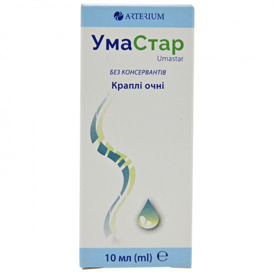 UmaStar of a drop eye for protection, hydration and moistening of a surface of an eye a container of 10 ml