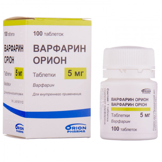 Orion warfarin of the tab. of 5 mg No. 100