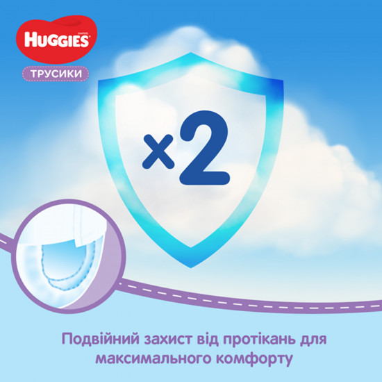 Підгузки-трусики для дітей HUGGIES (Хаггіс) Pants (Пентс) 5 для хлопчиків від 12 до 17 кг 48 шт