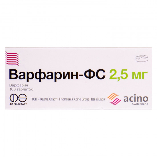 Varfarin-FS tab. of 2.5 mg No. 100