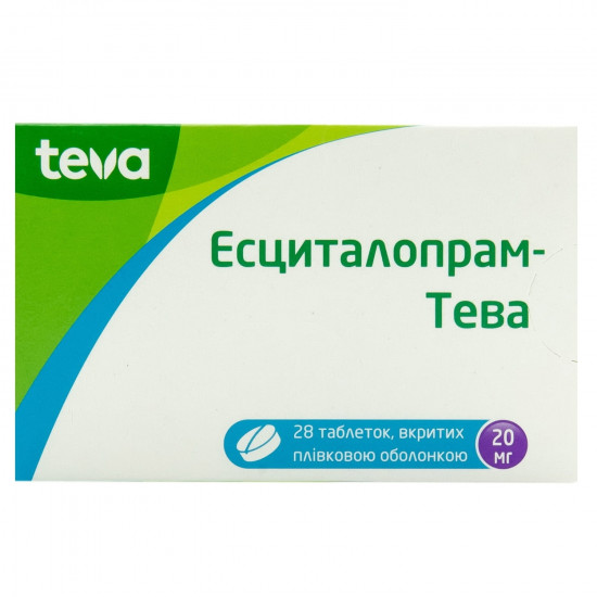 Estsitalopram-Teva of the tab. of p/o of 20 mg No. 28