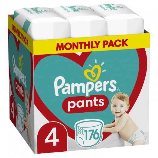 Подгузники-трусики для детей PAMPERS Pants (Памперс Пантс) Maxi (Макси) 4 от 9 до 15 кг упаковка 176 шт