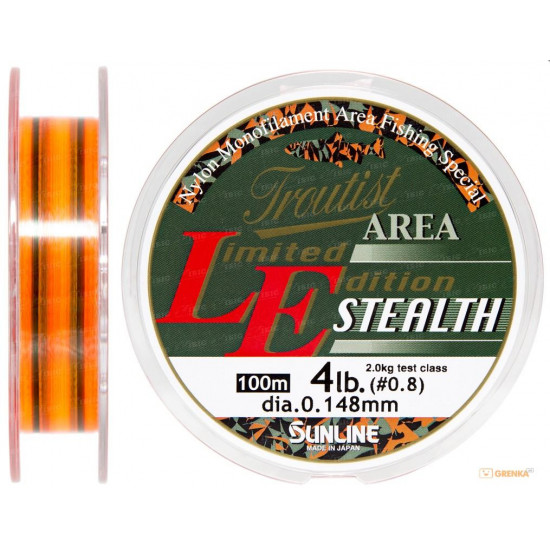 Ліска Sunline Troutist Area LE Stealth 100m #08/0,148mm 2кг