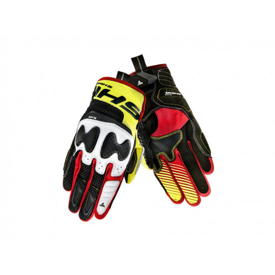 Мотоперчатки Shima Blaze White-Black-Yellow-Red