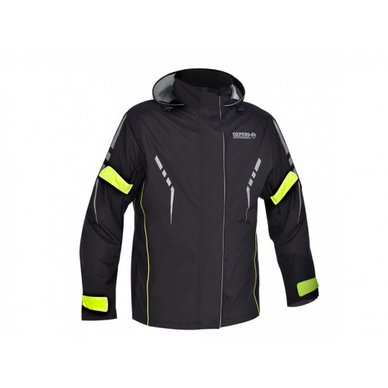 Мотодощовик Oxford Stormseal Over Jacket Black-Fluorescent Yellow XL