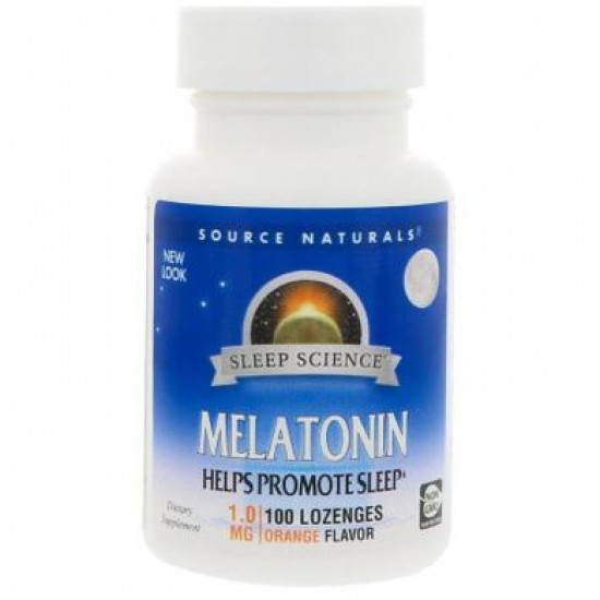 Melatonin (Orange), Melatonin, Source Naturals, 1 mg, 100 Lollipops, 16995
 