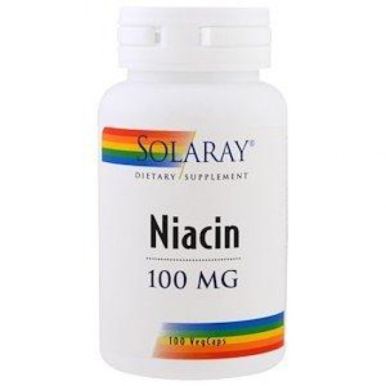 Ніацин, Niacin, Solaray, 500 мг, 100 капсул, 30159