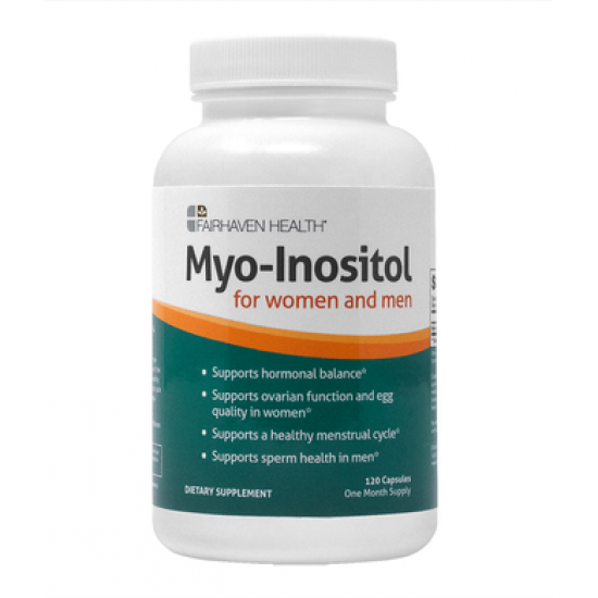 Мио-инозитол, для женщин и мужчин, Myo-Inositol, Fairhaven Health, 120 капсул, 30418
  